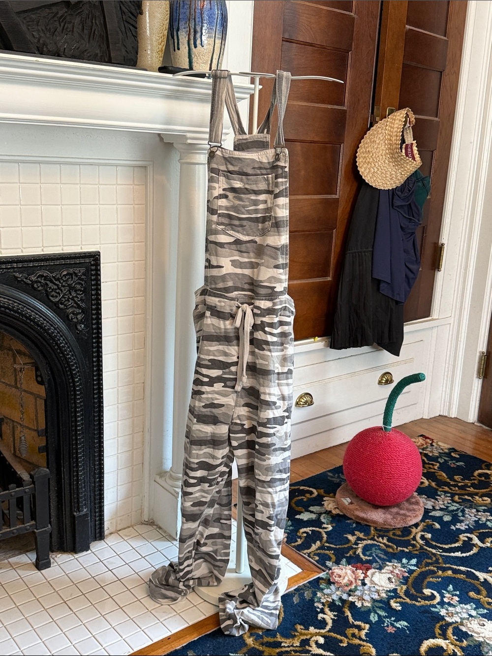 Wallflower Gray Camo Overalls Jumpsuit- worn a few times